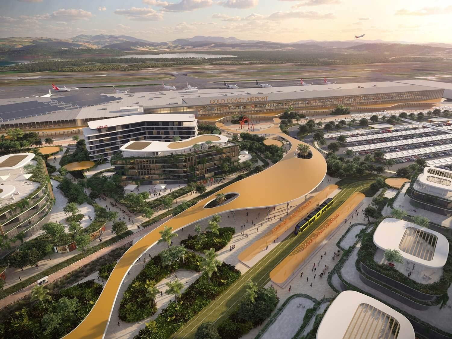 GOLD COAST AIRPORT 2024 MASTER PLAN RENDER - ARTIST IMPRESSION